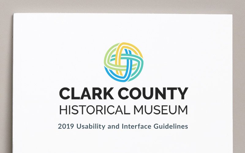 Clark County Historical Museum usability guidelines cover