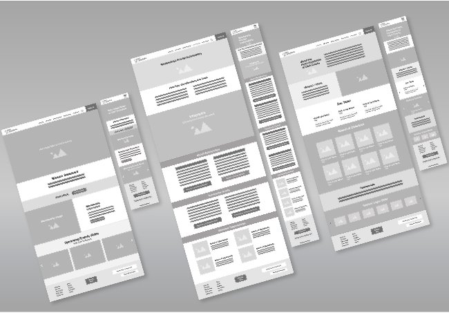 Parks Foundation of Clark County wireframes