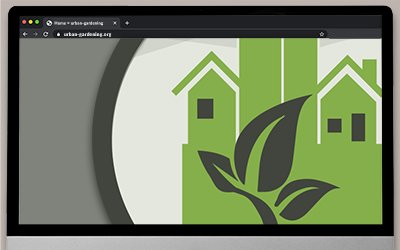 Urban gardening website and infographics