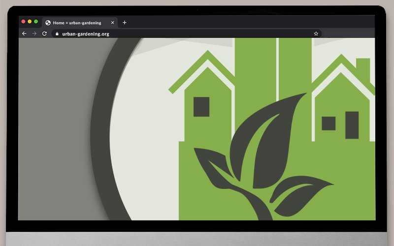 Urban gardening website interface